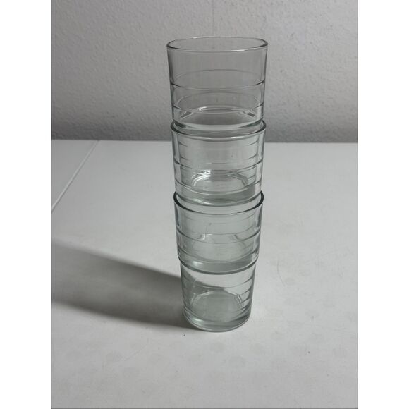 4-IKEA Svepa 10288 Stackable 4 3/4” Glass Tumblers Made in ITALY 8 Oz See Notes - Picture 10 of 12